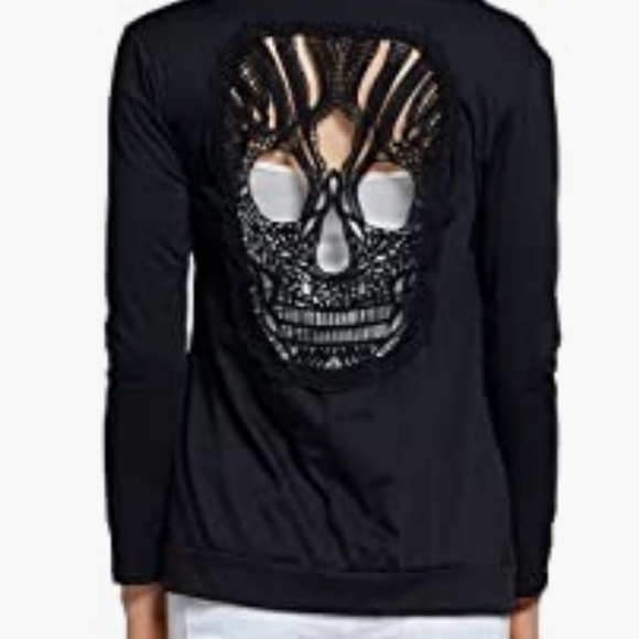 Skull cut out detail, cardigan - Picture 2 of 3